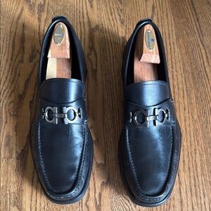 Men's Black Leather Loafers